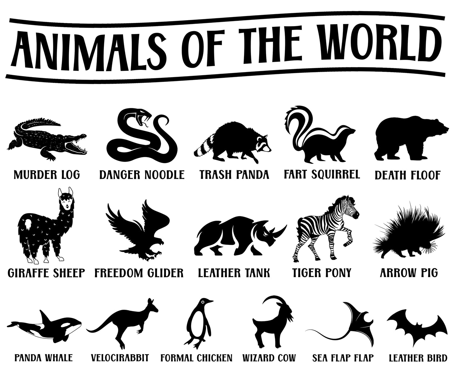 "Animals Of The World" Unisex College Hoodie