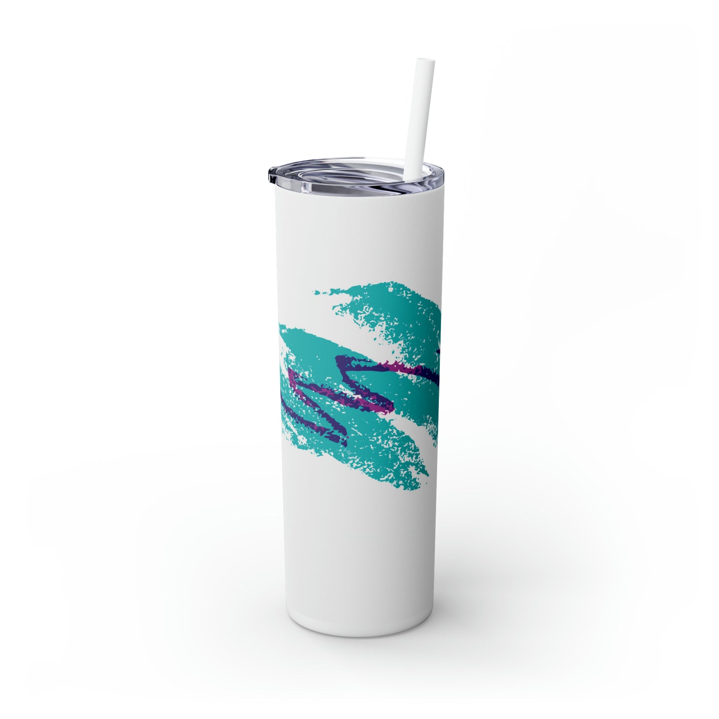 90's Style Paper Cup Design  Tumbler with Straw, 20oz