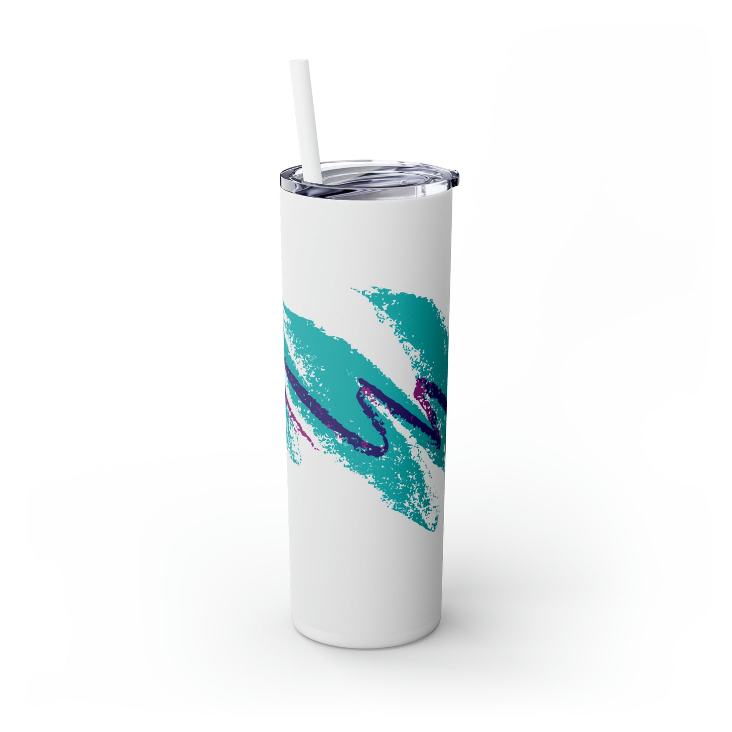 90's Style Paper Cup Design  Tumbler with Straw, 20oz