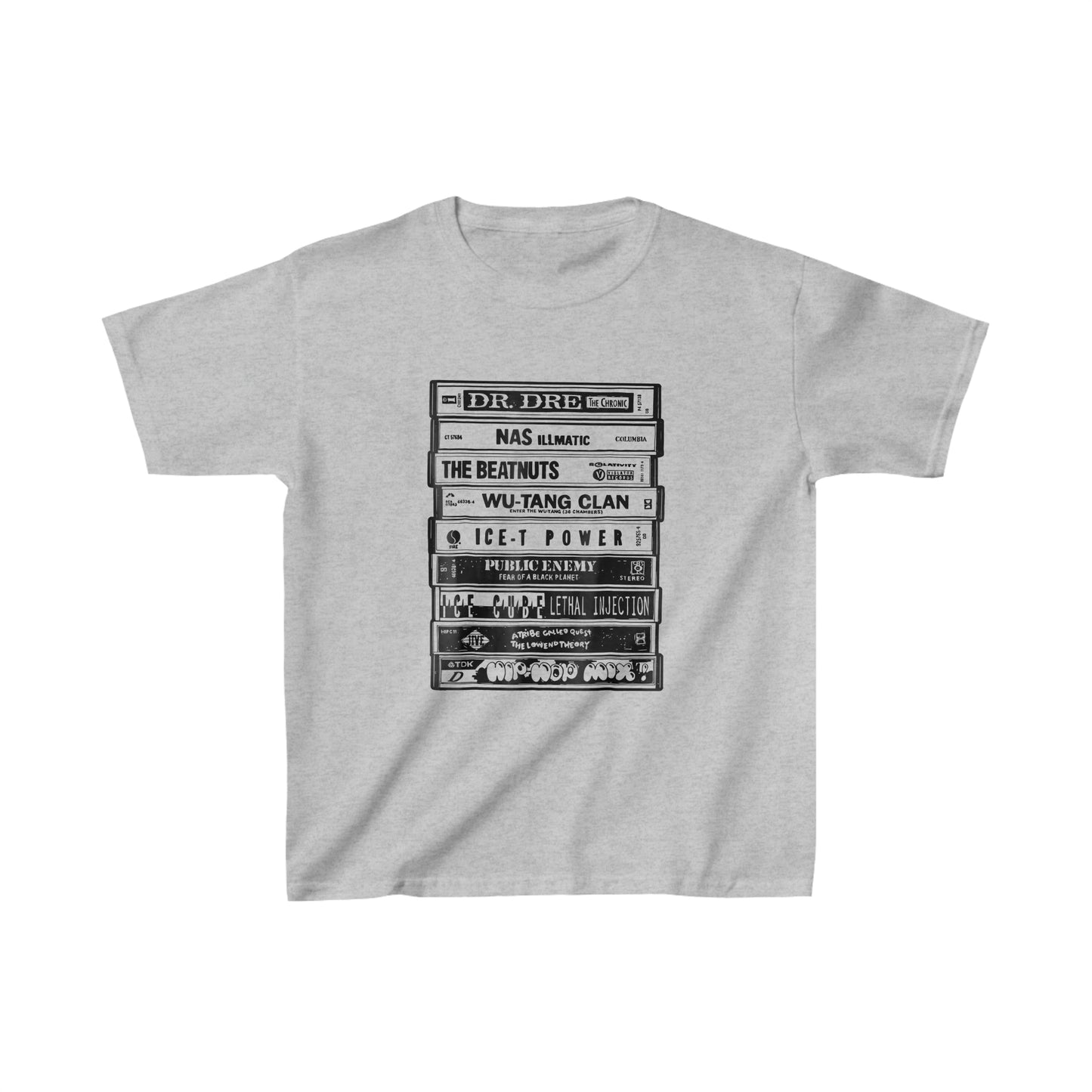 90's Hip Hop Cassettes Kids Heavy Cotton™ Tee