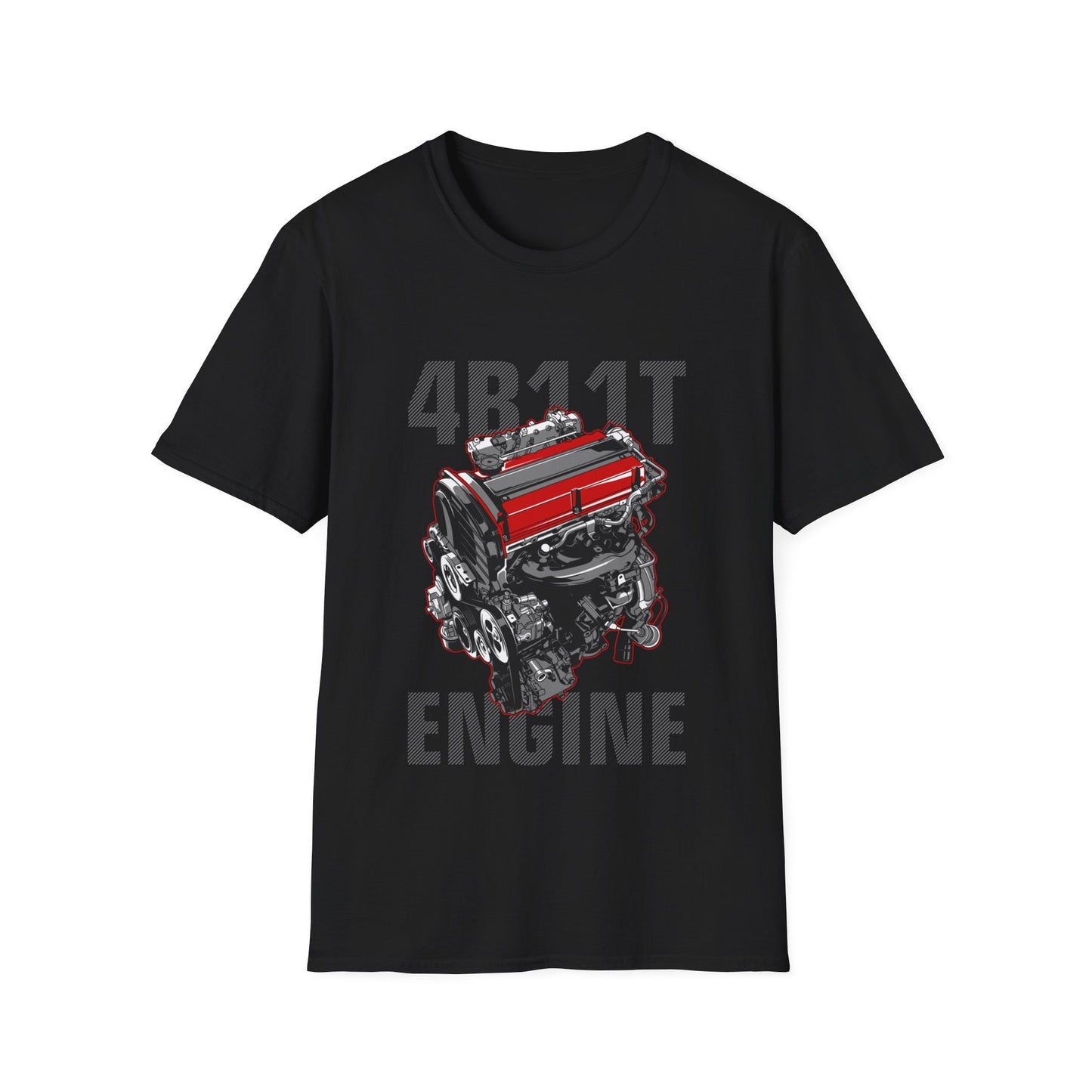 4B11T Engine Design Graphic Unisex Softstyle T-Shirt