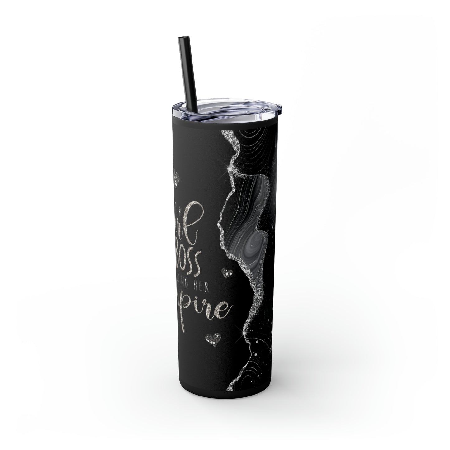 "Just A Girl Boss Building Her Empire" Tumbler with Straw, 20oz