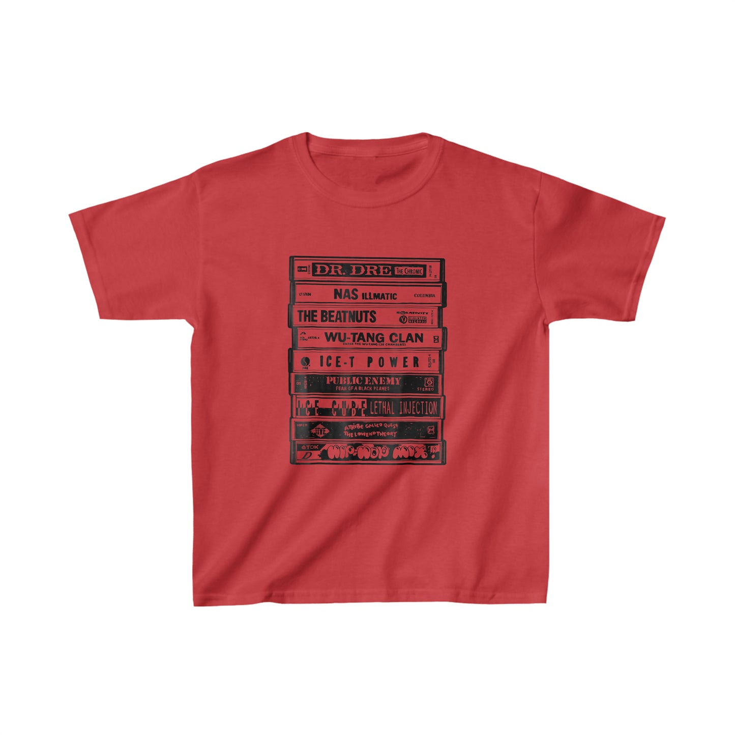 90's Hip Hop Cassettes Kids Heavy Cotton™ Tee