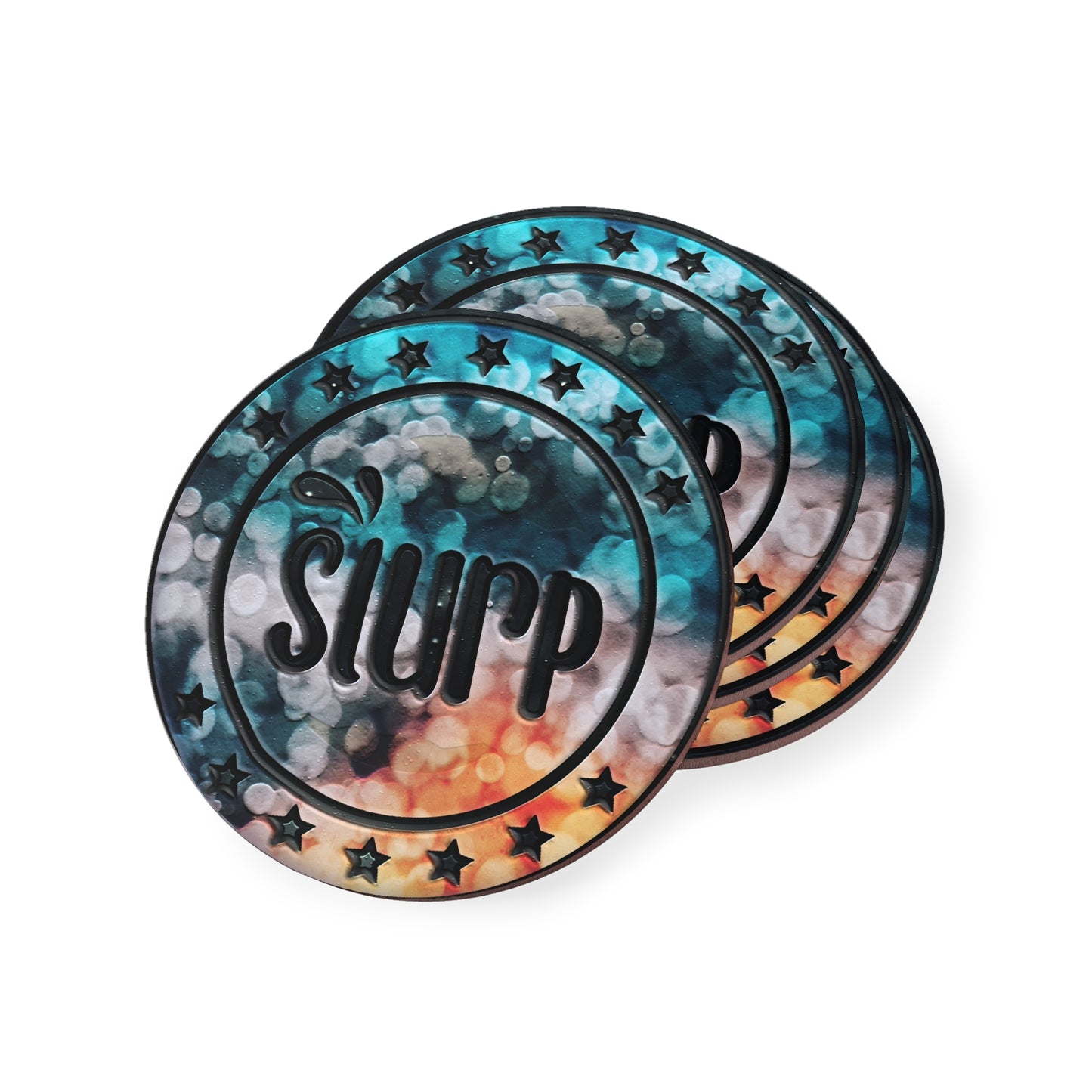 " Slurp " Round Coasters
