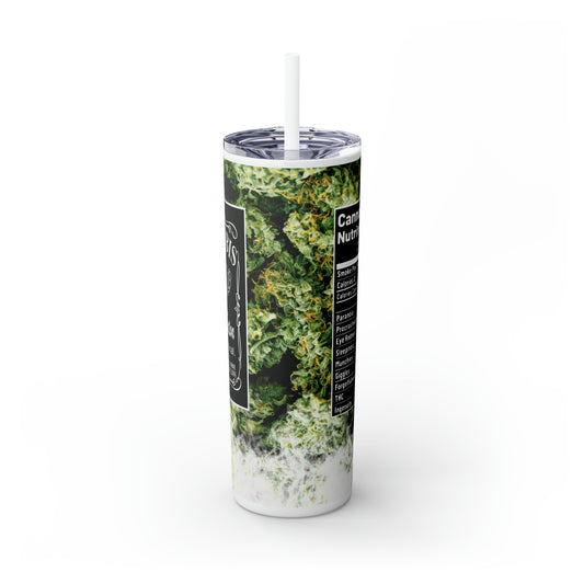 Cannabis 420 Design Straight Tumbler Tumbler with Straw, 20oz