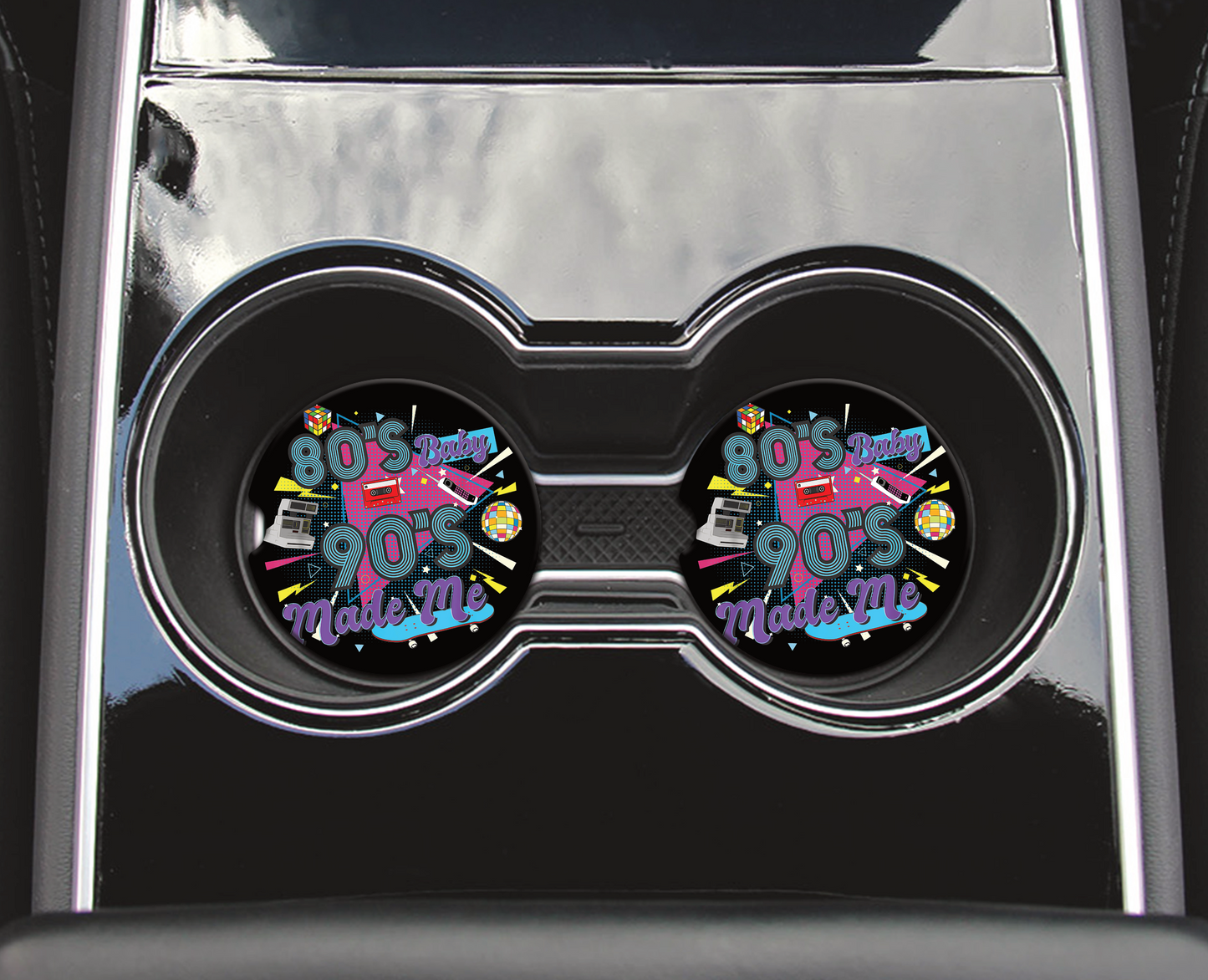 80's Baby 90's Made Me Neoprene Car Coasters
