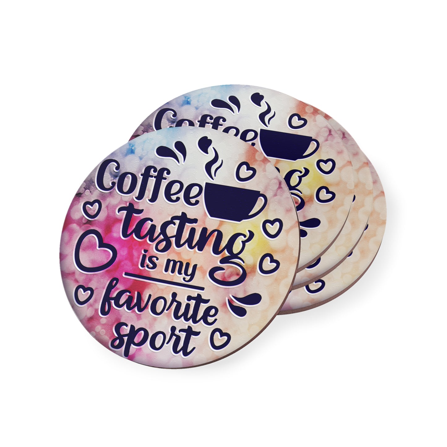 " Coffee Tasting Is My Favorite Sport " Round Coasters