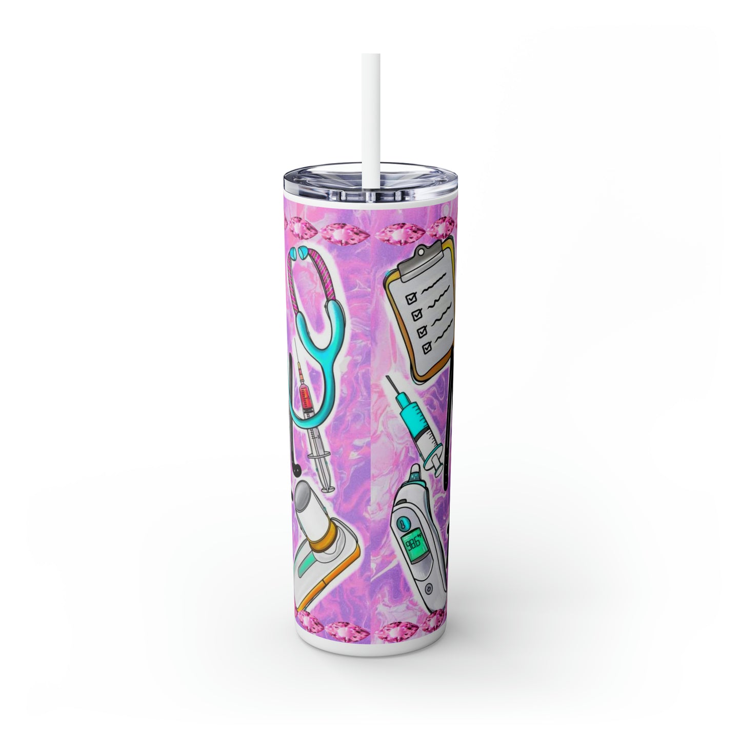 Medical Assistant Skinny Tumbler with Straw, 20oz
