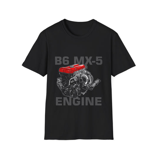 B6 MX-5 Engine Graphic Unisex Softstyle T-Shirt