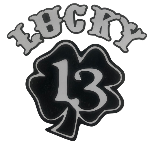 Lucky 13 Clover Custom Vinyl Decal  Material: Oracle 651 permanent vinyl 