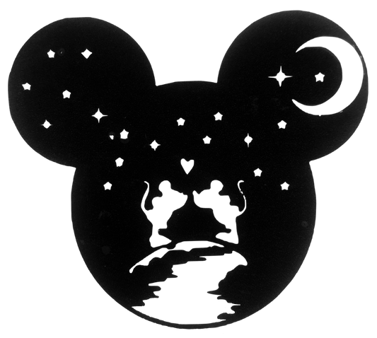 Under The Stars with Minnie & Mickey Custom Vinyl Decal  Material: Oracle 651 permanent vinyl 