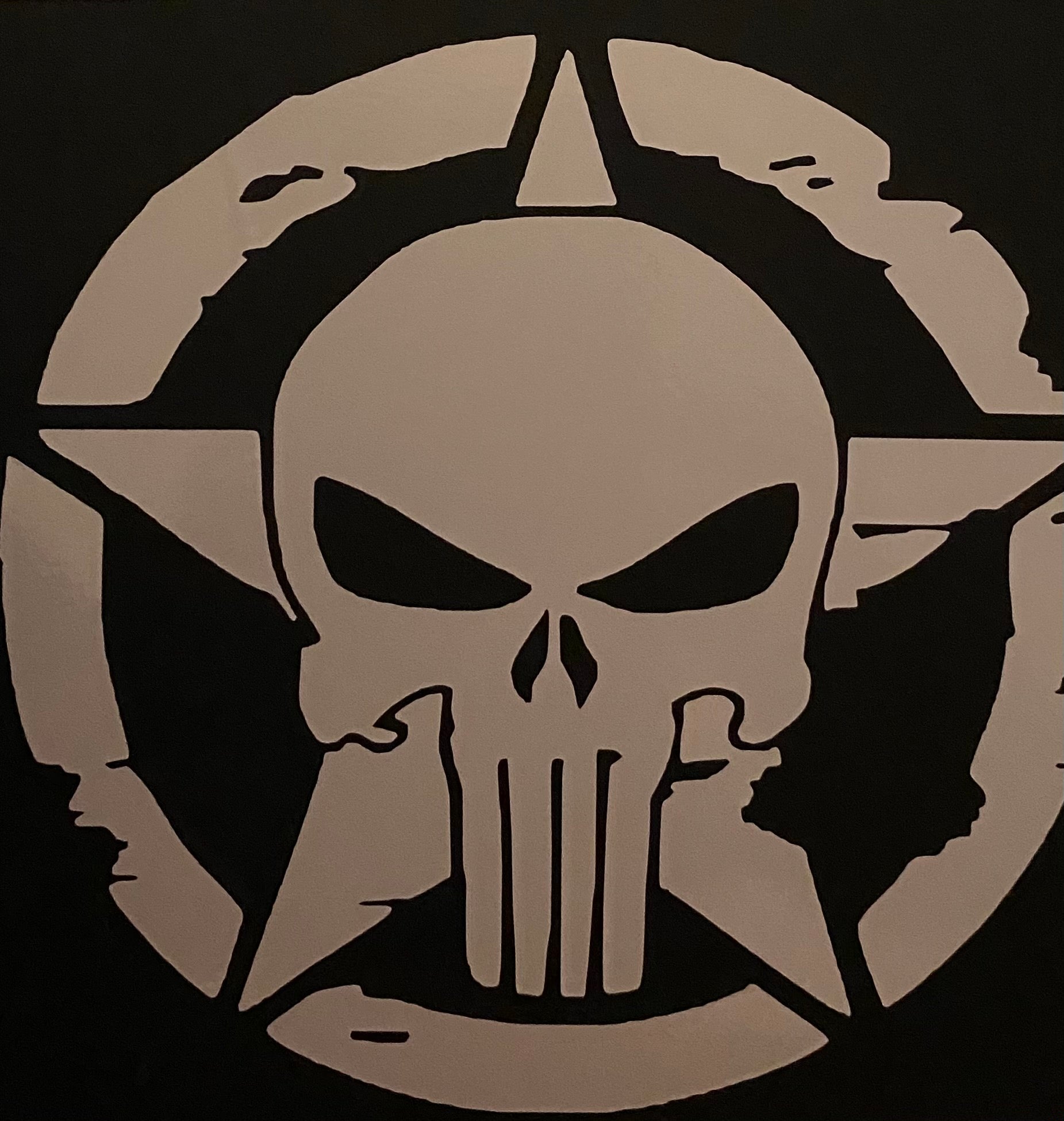 Skull & Star Custom Vinyl Decal  Material: Oracle 651 permanent vinyl