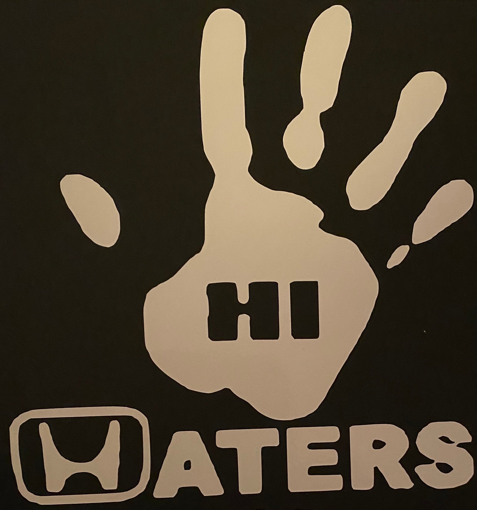 Hi Haters! Custom Vinyl Decal  Material: Oracle 651 permanent vinyl 